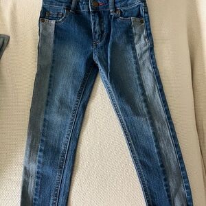 Tommy Hilfiger toddler  Two-Tone Blue Panel Skinny Jeans / 4t